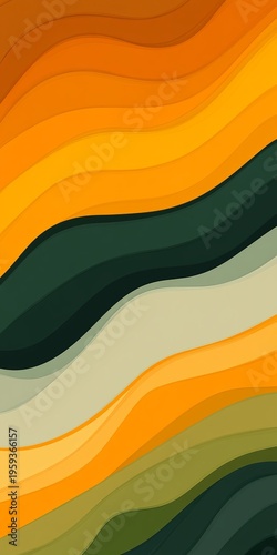 Vibrant and Trendy Abstract Background with Blending Colors, Curved Stripes, and Stylish Texture