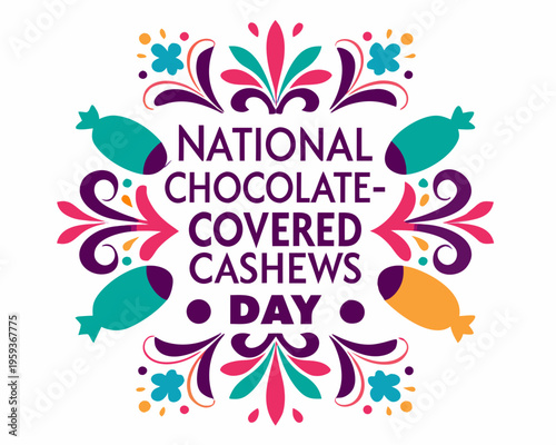 tasty Chocolate-Covered Nuts Vector, Dessert and Snack Celebration Illustration