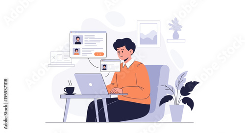 Professional diligently reviewing candidate profiles and applications on a laptop, embodying the modern remote hiring process and efficient talent acquisition strategies