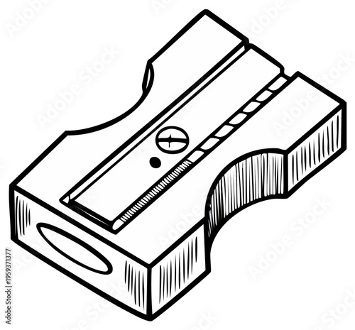 Illustration of a Pencil Sharpener Office School Art Supply Stationary Tool