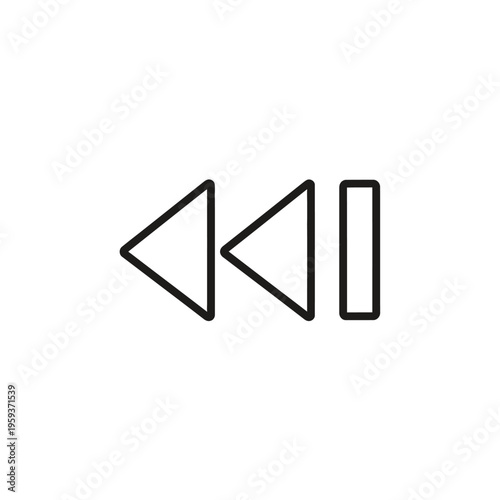 Minimalist Digital Replay Icon for Media Control Applications