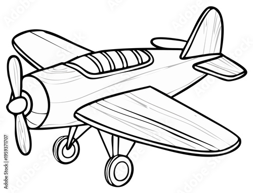 Cartoon Airplane Illustration