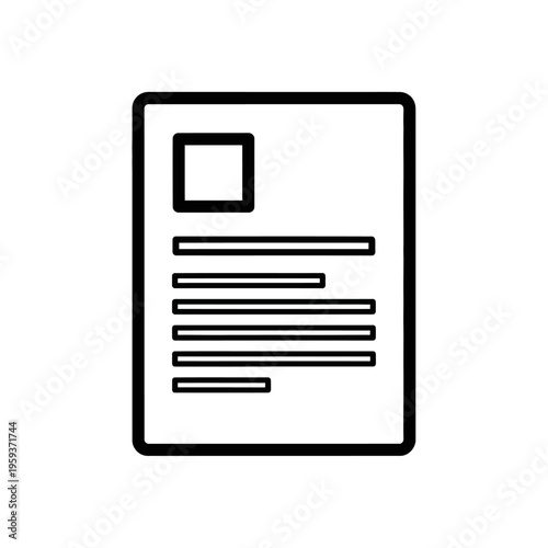 Minimalist Document Illustration for Professional and Creative Use