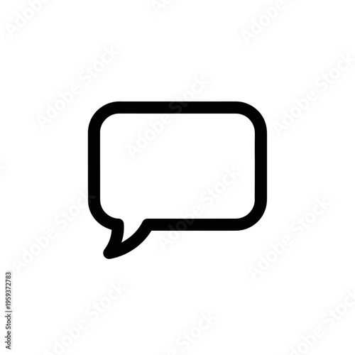 Minimalist Illustration of a Chat Bubble for Communication and Messaging Concepts