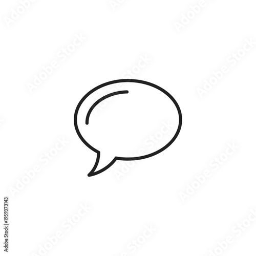 Minimalist Illustration of an Empty Speech Bubble for Communication Concepts