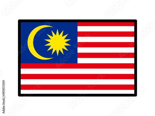 	マレーシアの国旗のイラスト素材