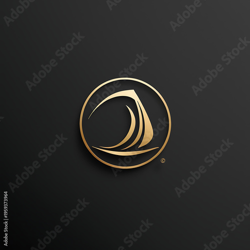 MASTERS championship golf tournament logo with prestigious sporting elegance

