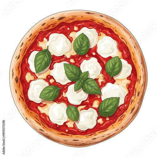 Delicious Margherita Pizza with Fresh Basil and Mozzarella
