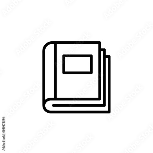 Minimalist Line Drawing of a Notebook for Creative and Office Use