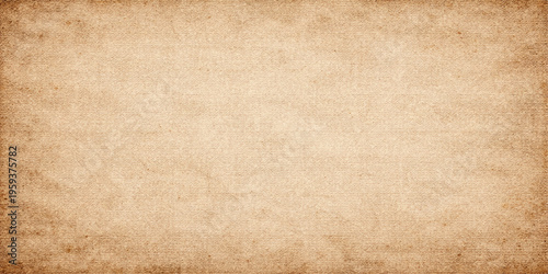 A vintage aged parchment sheet features a stained brown paper texture with a grungy antique design and worn, blank beige page patterns for a damaged retro background