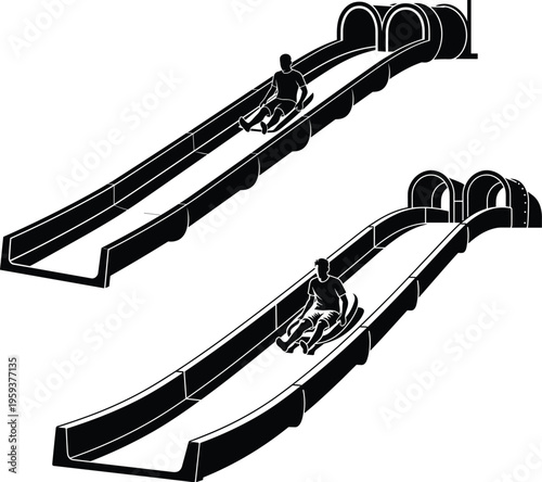 Industrial conveyor belt system illustration showing factory material handling equipment with rollers and transport mechanism for manufacturing production line process design