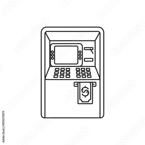 Modern Automated Teller Machine (ATM) with Cash Withdrawal Functionality