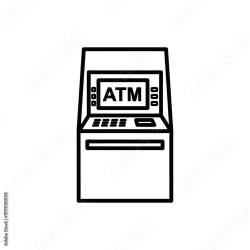 Modern Automated Teller Machine in Public Space for Financial Transactions