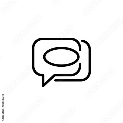 Modern Communication Bubble Icon for Messaging and Chat Applications