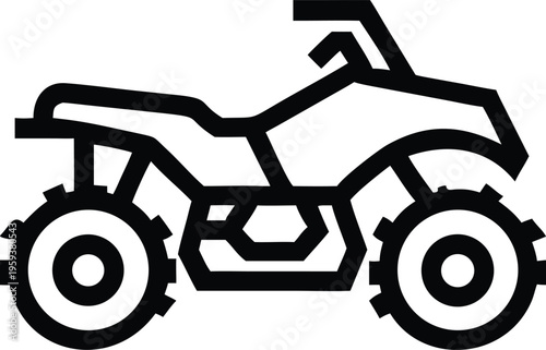 All terrain vehicle quad bike designed for off road adventures and outdoor sports