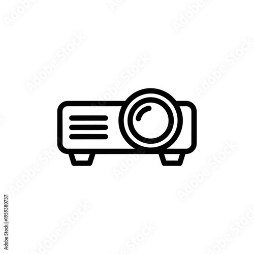 Modern Digital Projector with Compact Design for Business and Entertainment Use