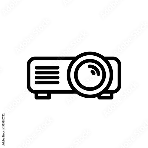 Modern Digital Projector Icon for Business and Technology Presentations