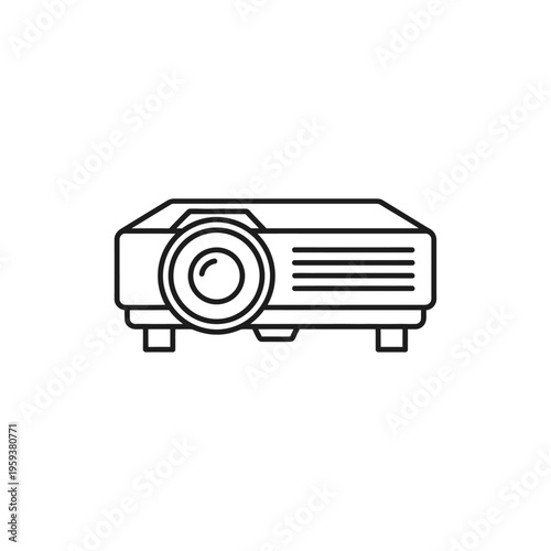 Modern Digital Projector with Compact Design for Home Theater and Presentations