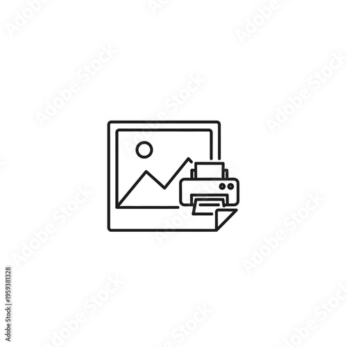 Modern Minimalist Wall Art Display with Framed Picture and Photo Frame