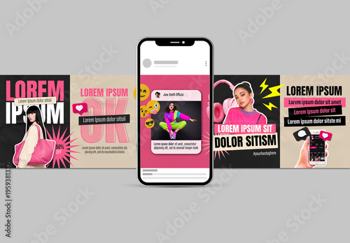 Colorful Multipurpose Social Media Carousel Post Set