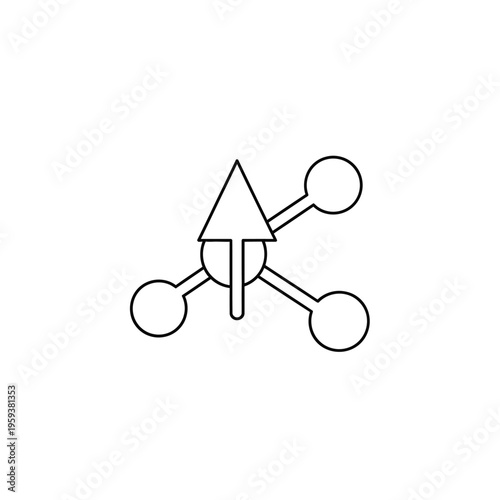 Modern Molecular Structure Illustration Showing Chemical Bonds and Atom Connections