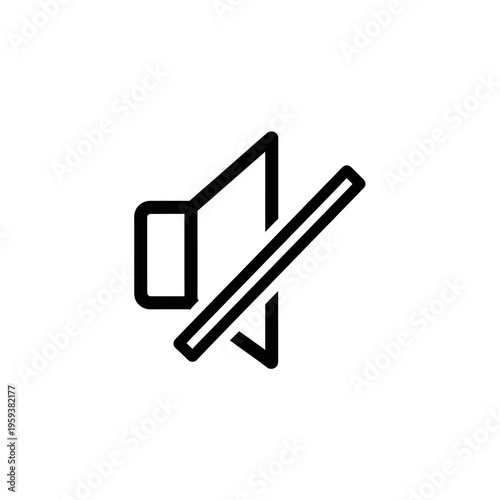 Muted Icon Symbolizing Silence or Sound Off Functionality in Digital Interfaces