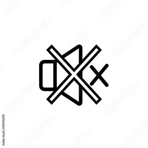 No Mobile Devices Icon with Cancellation Sign for Communication Restrictions