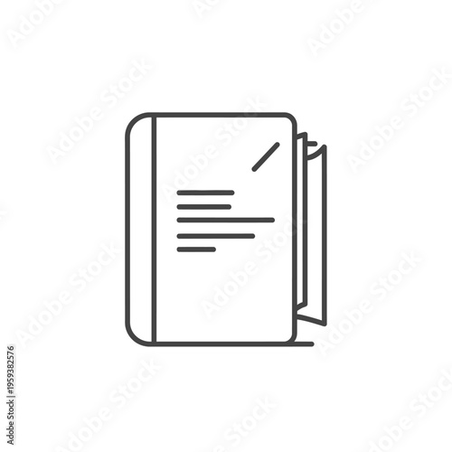 Open Notebook with Pen and Paper for Study or Work in Bright Office Environment