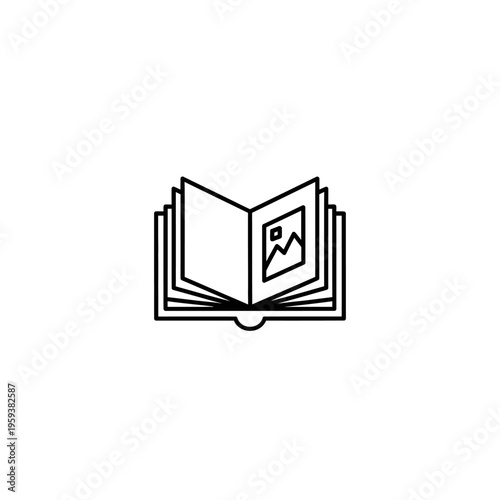 Open Photo Album with Family Memories and Personal Scrapbook Collection