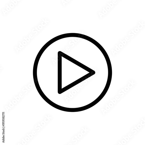 Free Download Play Button Icon on a White Background for Media Interface Design - GFXLoad