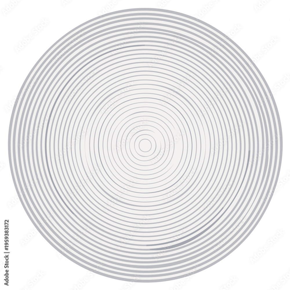 Fototapeta premium Concentric Circles Pattern Repetitive Grey Lines and Gradient