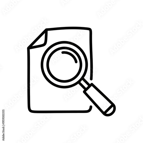 Professional Close-Up of Magnifying Glass Over Document for Research Analysis