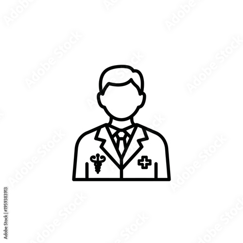 Professional Medical Doctor Icon for Healthcare and Medical Fields