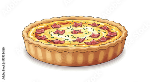 Savory Quiche Lorraine with Bacon and Chives