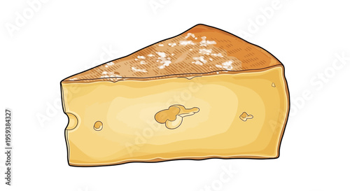 Slice of Cheese Illustration