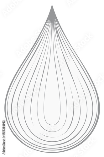 Abstract Onion Slice Graphic - Minimalist Food Illustration