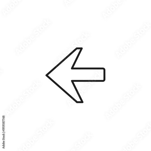 Free Download Simple Left Arrow Sign for Directional Guidance and Navigation - GFXLoad