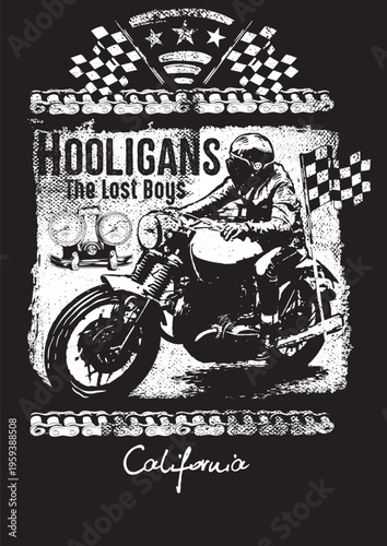 Hooligans the lost boys biker art, california, hot rod