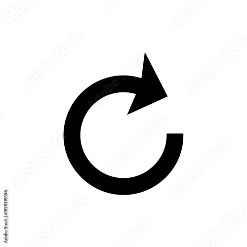 Stylish Circular Arrow Icon Representing Refresh or Reload Concept