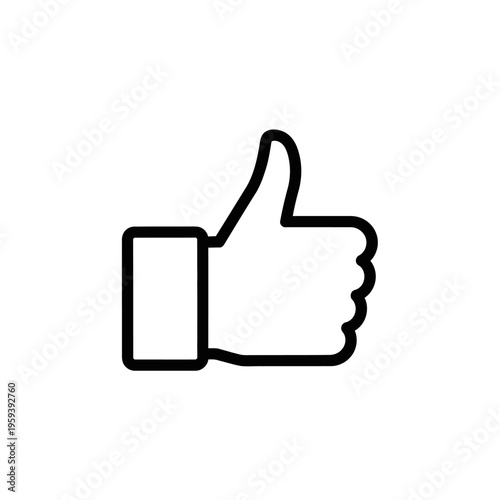 Thumbs Up Gesture Icon for Positive Feedback and Approval