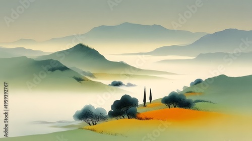 sunrise in mountains