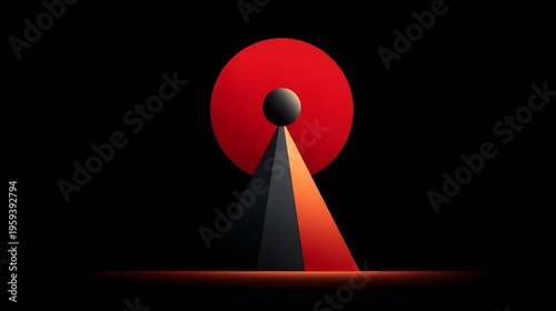 red candle on black background