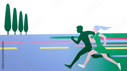 runners on race