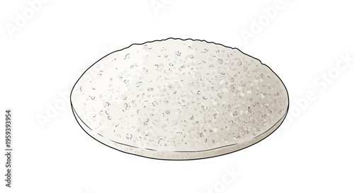 Pile of white powder, stylized illustration