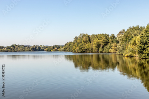 Картината върху платно Dolejsi fish pond near Tchorovice, Czech Republic