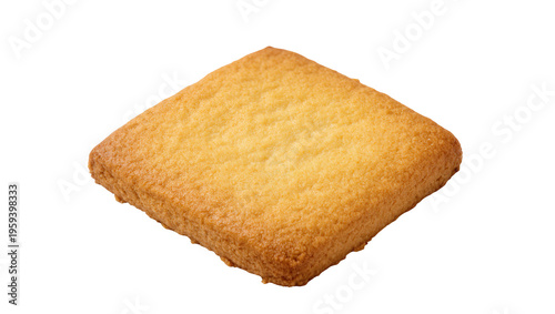 Fotografía Perfectly baked golden shortbread cookie, a traditional sweet buttery biscuit tr