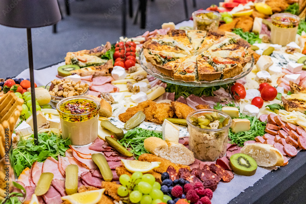 Obraz premium Various cold cuts at a buffet in the Czech Republic