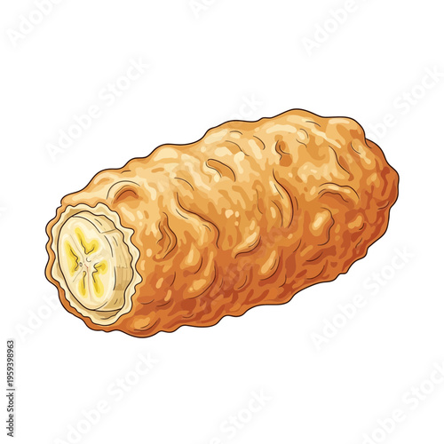 Golden Fried Banana Fritter