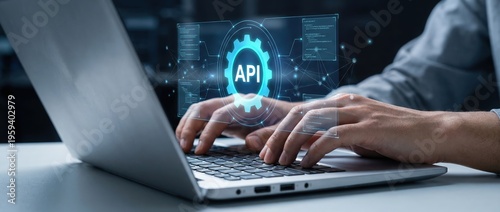 Plakat Api development and integration workshop online digital content technology environment user perspective enhancing software efficiency and connectivity