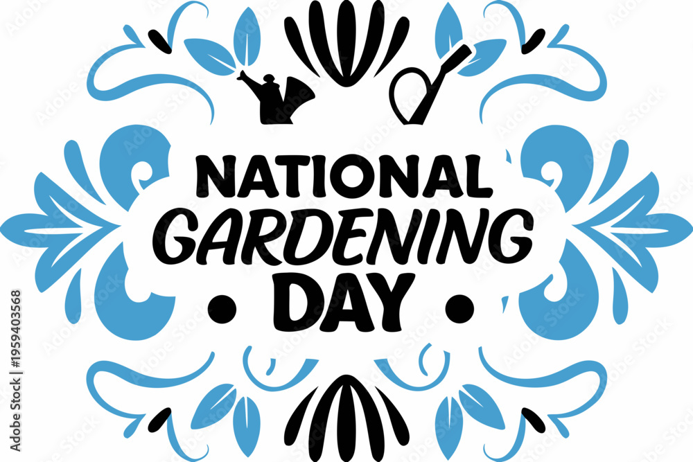 Obraz premium NATIONAL GARDENING DAY vector illustration isolated on white background